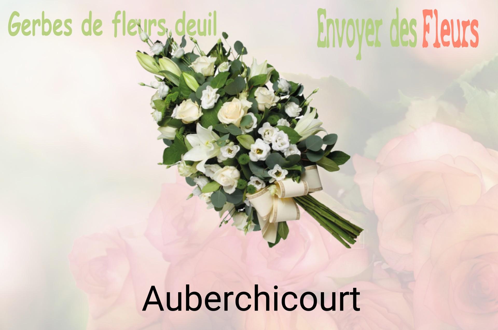 Gerbe de fleurs de deuil livrée à Auberchicourt